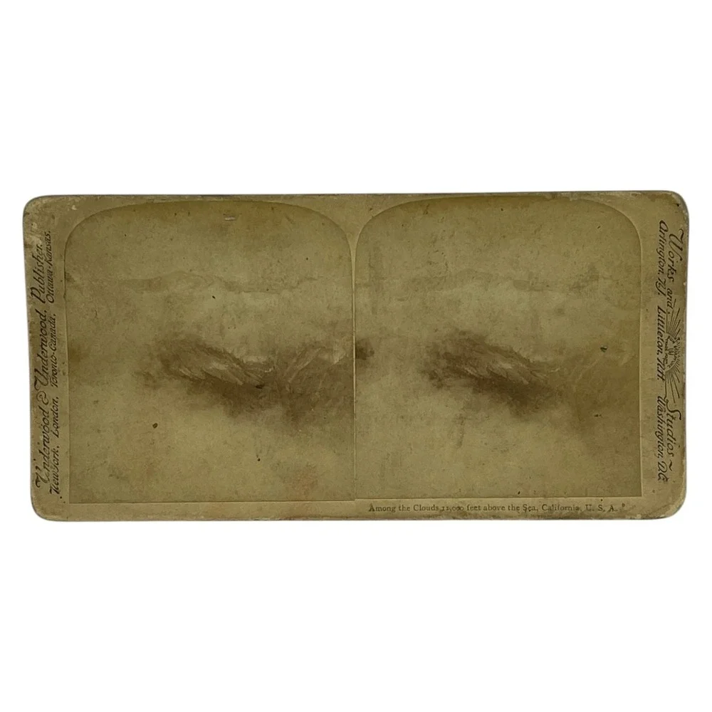 Underwood & Underwood Stereoview Among‎ the Clouds 11000 Ft California Antique